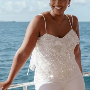 Zinnia Sequins Sleeveless Top